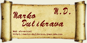 Marko Dulikrava vizit kartica